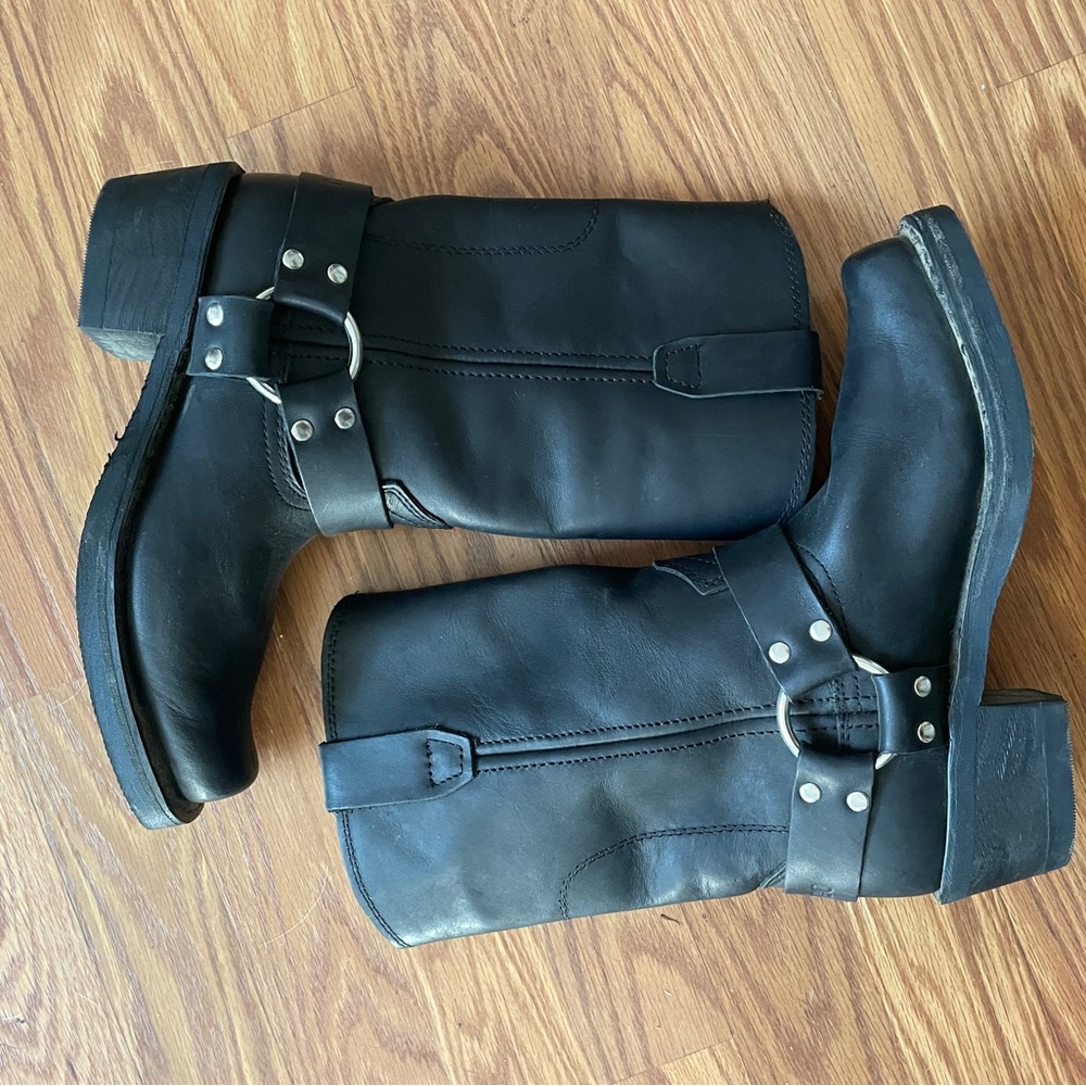 Durango Black Leather Womens Boots with Buckle Detail